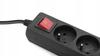 Montis extension cord 3 m 3 sockets black IP20 16A 230V