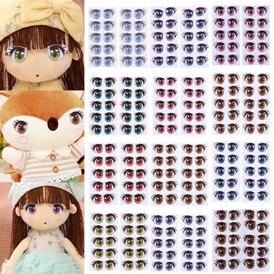 Anime Figurine Doll Love Cute Sticker Face Organ Paster Clay Decals Cartoon Eyes Stickers