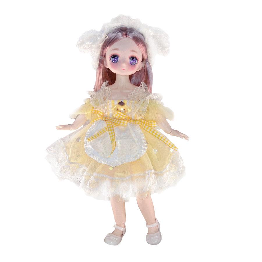 Attractive  Anime Eyes 1/6 Bjd Byte Dolls for Kids Girls DIY Ball-jointed Comic Face Doll 30cm with Dresses Clothes Dress Up