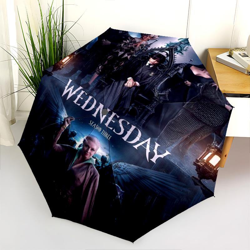 Dark Wednesday Legacy Folding Umbrella Portable Durable Gift Umbrella Travel