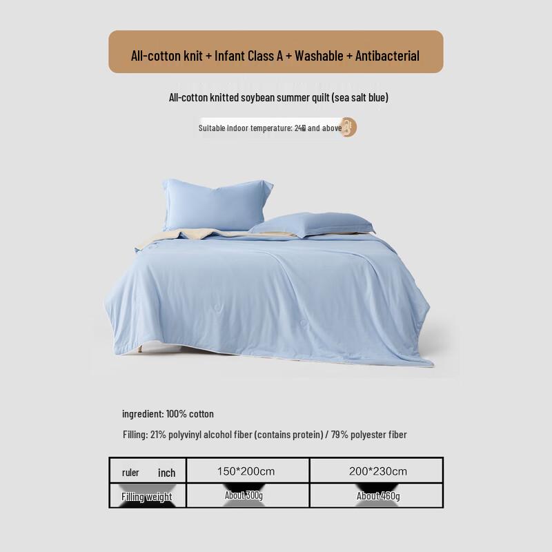 

Mercury Home Textiles Soy Fiber Summer Quilt 150cm*200cm