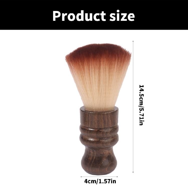 Neck Duster Brush Soft Hair Brushes Salon Hair Cutting Brush Broken Hair Sweep Brush with Wood Handle Neck Brush