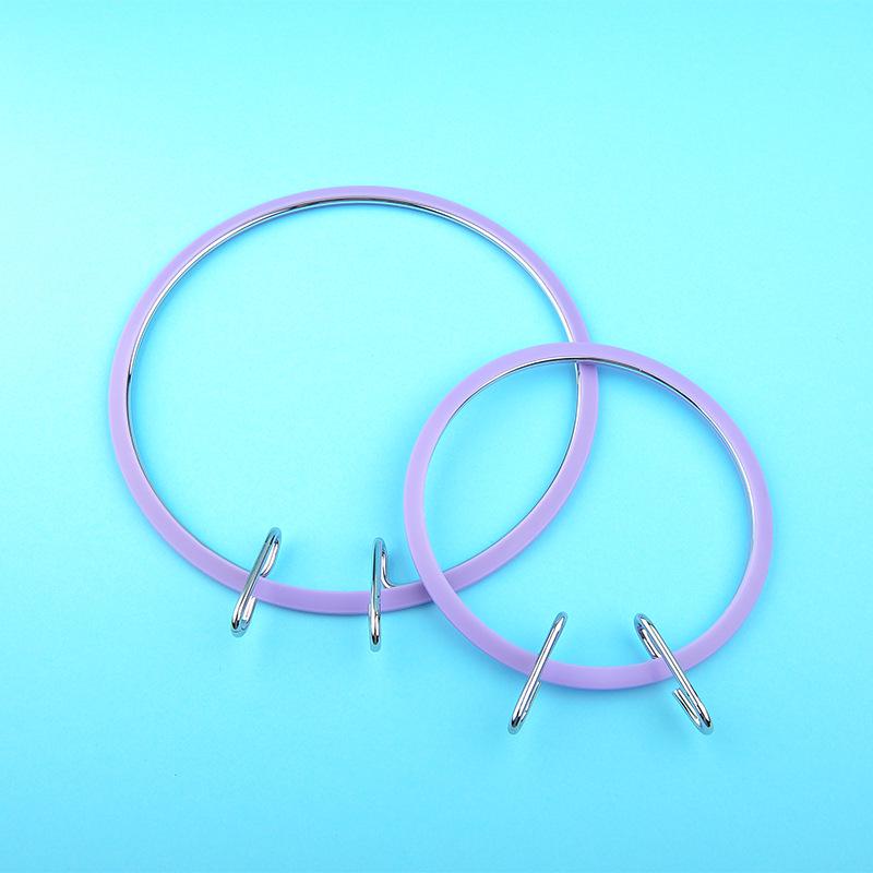 Adjustable Metal Head Embroidery Hoop for Cross Stitch Flowers - 7.25/5 Inches