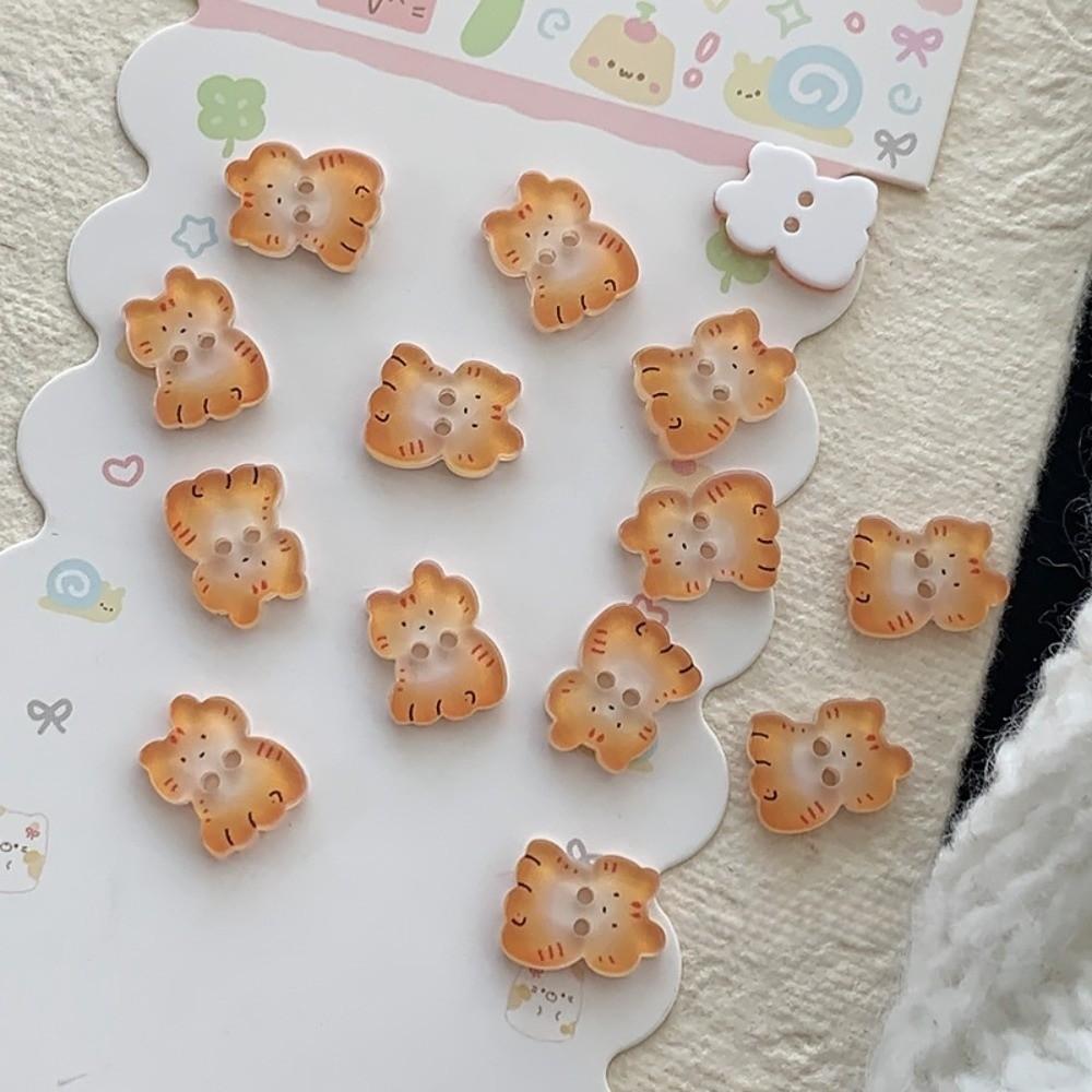30pcs Resin Kitty Buttons Cute Ginger Cat Buttons Grey Cat Tabby Cat Buttons  Cardigan Sweater