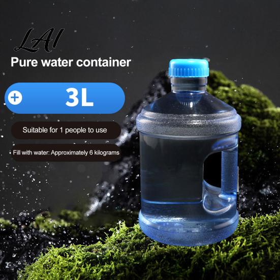 Large Capacity Water Storage Jug with Handle And Cap Reusable Dispensers Sealed Twist Off Cap Food Grade Plastic Transparent Bottle for Home Office