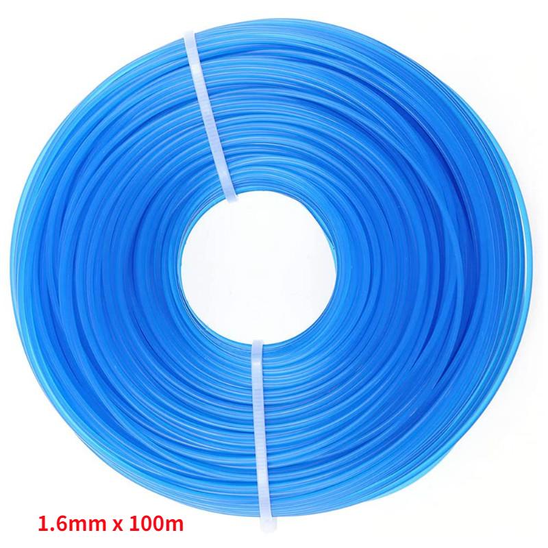 Replacement 1.6mm x 100m Strimmer Line for Garden Grass Strimmers Electric Brushcutter Nylon Cord Weed Trimmer String Wire Line
