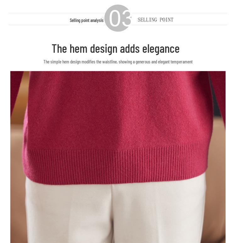 Elegant Plus Size Chinese Style Wool Sweater for Middle-aged and Elderly Women - Autumn/Winter Knitwear