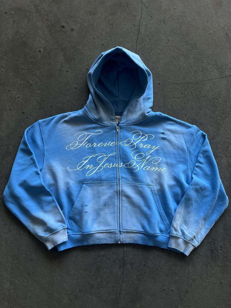 Cross-border European, American High Street Dark Wind Hooded Zipper Sweater Men's and Women's Autumn and Winter Trendy Brand Street Retro Loose Coat