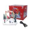 Ecological Friendly Resin Rotating Music Box Christmas Decors with Builts In Music Player and Ambients Lighting Systems
