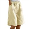 Cotton and Linen Shorts, Women's Summer Clothes, Women's Five-point Pants, Loose High-waisted Women's Trousers