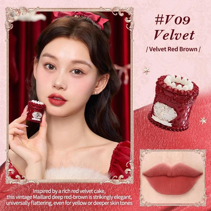 

Flower Knows Strawberry Cupid Collection Cake Lip Cream 5ml Velvet Lip Tint - High Pigment Color Longwear Matte Lipstick сарай красный