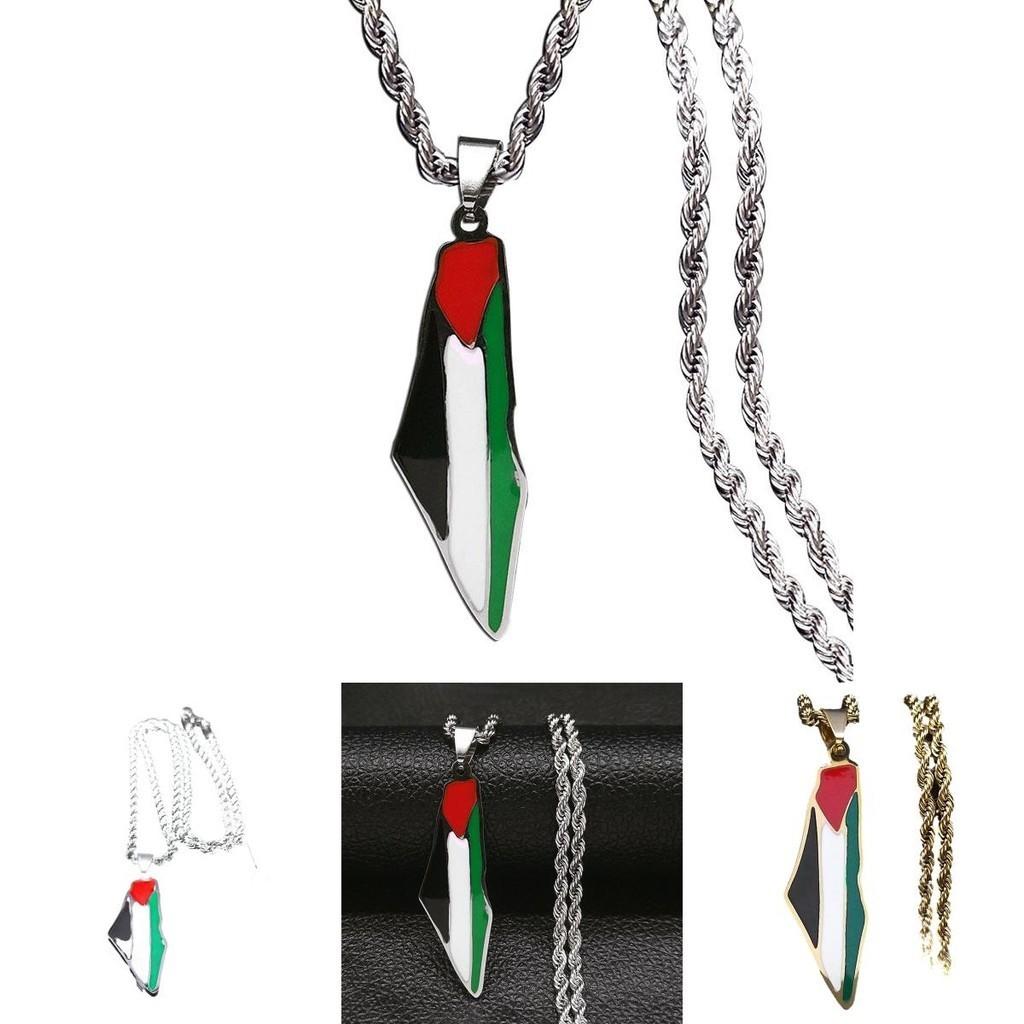 Stainless Steel Fashionable Map Pendant Necklace For Cross-border E-commerce