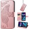 Flip Case for OnePlus Nord 4, Butterfly, Rose Gold