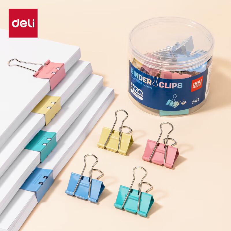 Deli 41mm Colorful Binder Clips