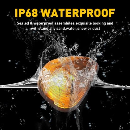 Roof Cab Clearance Running Light Marker Amber Lens For F250 Ford F350 Super Duty