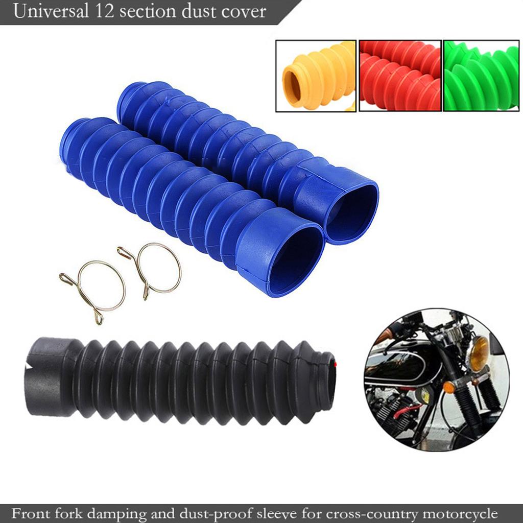 2pcs Motorcycle Front Fork Protector Cover Gaiter Gator Boots Shock Damping Dust Guard for Pit Dirt Bike Shock Absorber