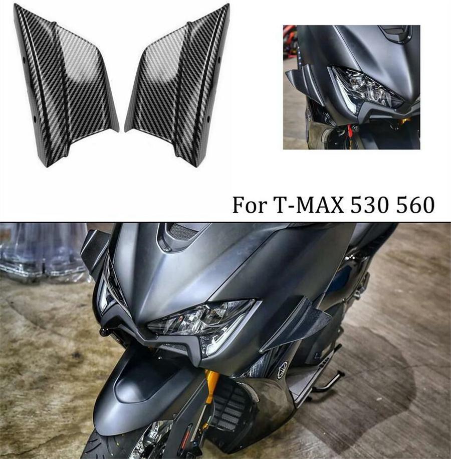 Fairing Winglets Side Wing Cover Carbon Fiber Look For Yamaha TMAX 560 2019-2021