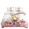 Bed Three-Piece Animal Horse Kit Pastoral Peach Blossom Quilt Cover Two-Piece Bedroom