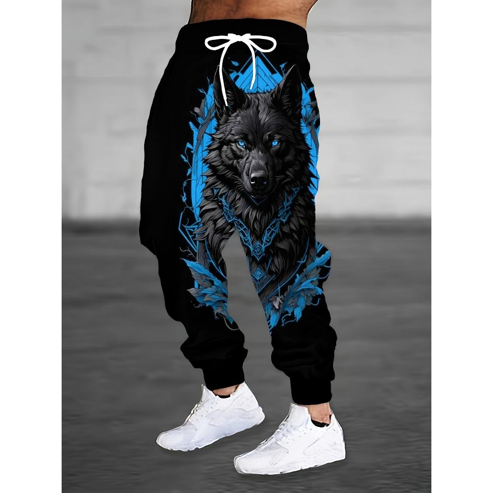 Hot Selling Fashionable and Cool Skull Pattern Men's Casual Elastic 3D Printed Loose Fit Winter Outdoor Pants in Large Size