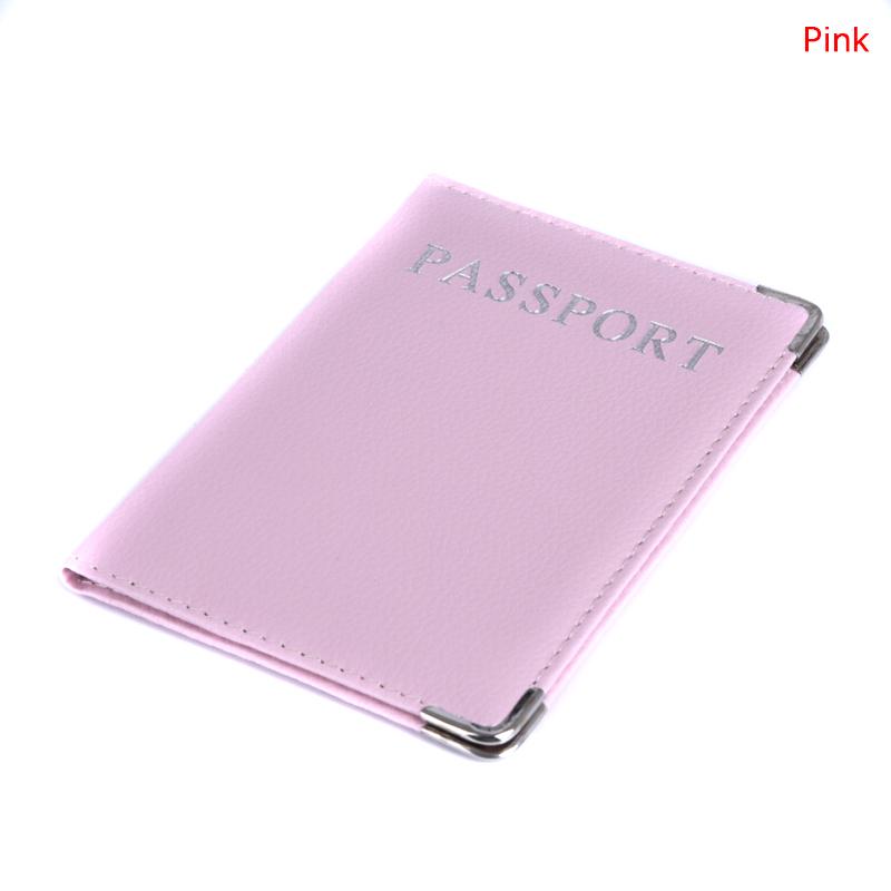 Casual Pu Leather Passport Covers Travel Id Card Passport Holder Wallet Case