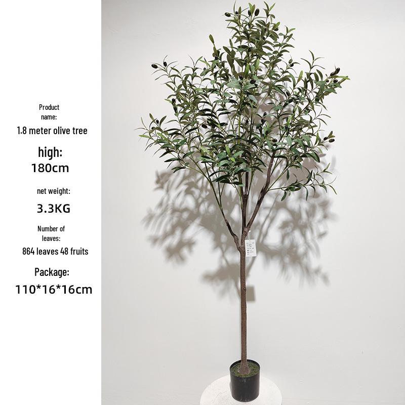 Olive Tree Potted Plant - Indoor Decor Simulation for Living Room