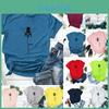 Camisetas de cuello redondo con estampado de abejas para mujer, confeccionadas con suave tejido de algodón para mayor comodidad