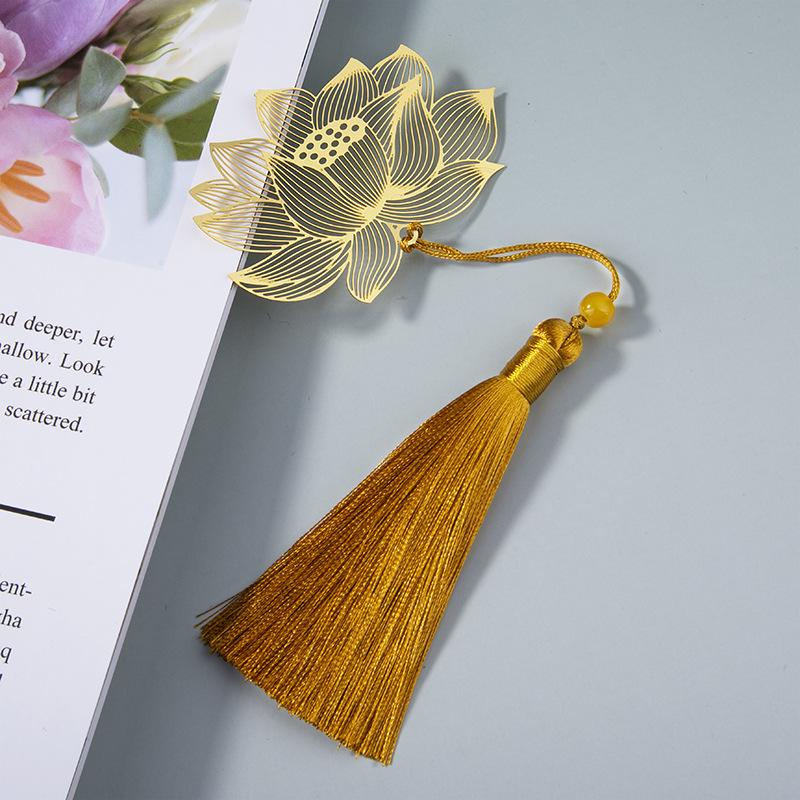 Student Chinese Style Stationery Retro Bookmarks Hollow Ginkgo Biloba Maple Leaf Lotus Vein Book Marks Gifts