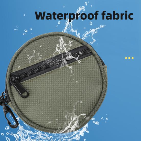 Fishing Wire Storage Bag Zipper Closure Large Capacity Water-Resistant Fabric Lightweight Portable Fishing Gear Organizer