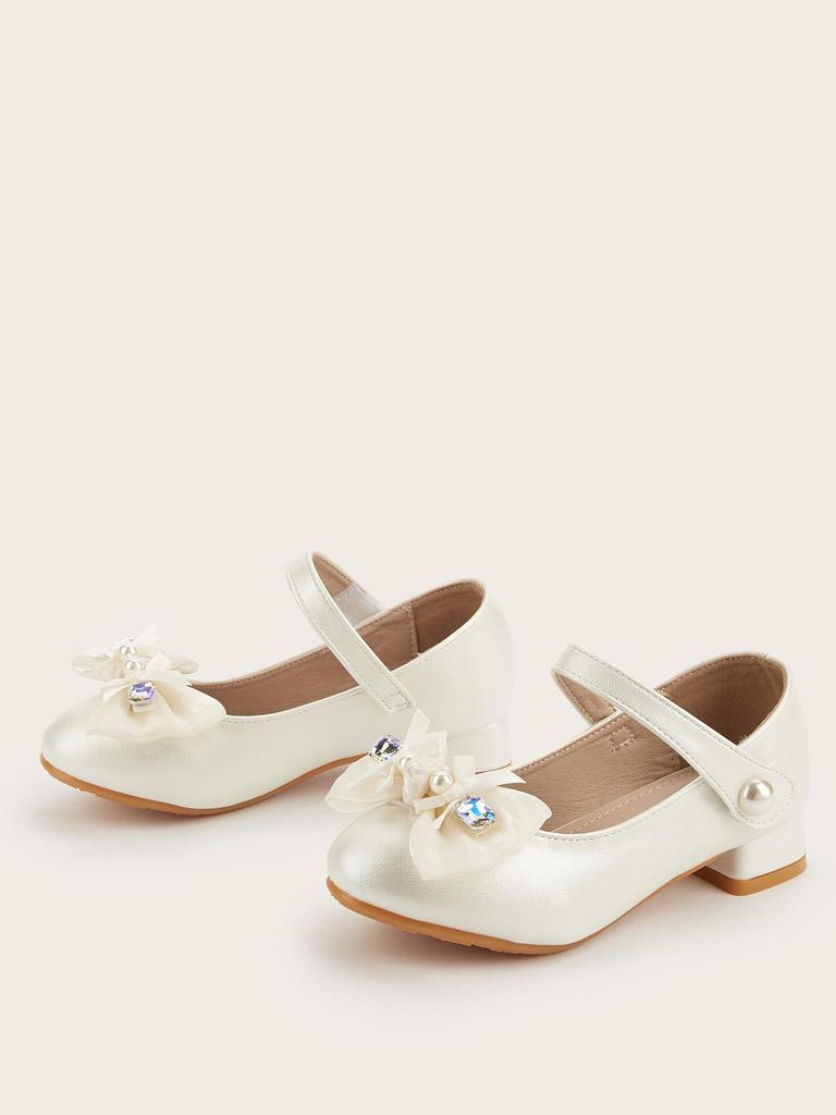 2025 Winter Mädchen Rosa Schleife Prinzessin Hohe Absätze: Modische & Vielseitige Lederschuhe