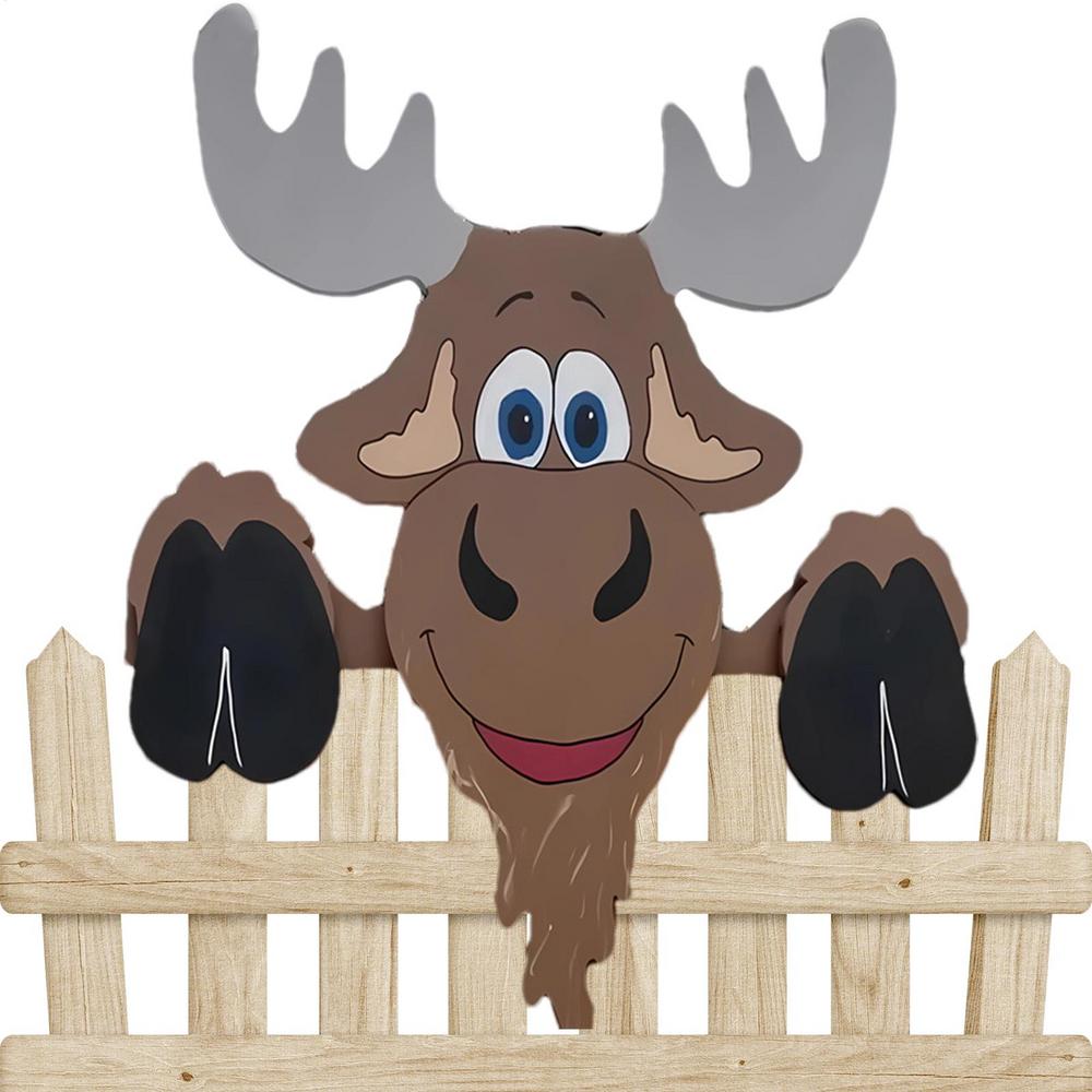 Fence Peeker Patio Peeping Sign Wooden Fence Signs Novelty Animal Peeking Courtyard Decor For Backyard Porch Patio
