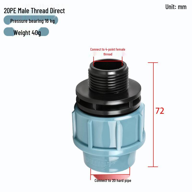 Quick Connect PE Pipe Fittings: Live Joint Tee, Elbow, Ball Valve - No Hot Melt Required
