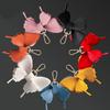 Elegant PU Leather Butterfly Bag Charm Keychain Accessory For Women Stylish Purse Decors Bags Pendant