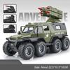 1:24 Scale Avtoros Shaman Police Car Model Toys Alloy Diecast Off-road Vehicle Sound Light Doors Opened Pull Back for Kids Gifts