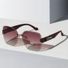 Trendy Women No Frame Sunglasses UV Protection Cut Edge Design Fashion Shades for Women Export DS-23034