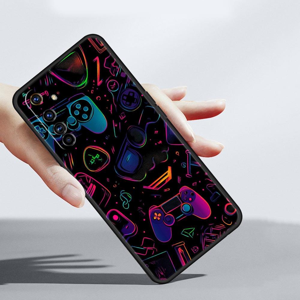 Game Controller Graphic Soft TPU For Realme 13 12 11 10 9 Pro Plus GT3 GT2 C21 C25 C35 C53 C55 C67 Pro 5G Phone Case Cover Capas