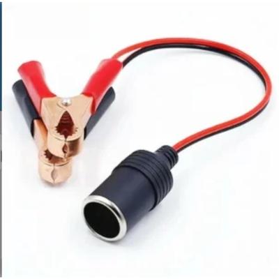 Car Battery Terminal Clip-on Cigarette Lighter Power Socket Adaptor 12v Camping Xmas