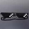 Square Glasses, Two-Dimensional Acting Artifact Sunglasses, Coded Rectangular Pixel Glasses Douyin Kuaishou