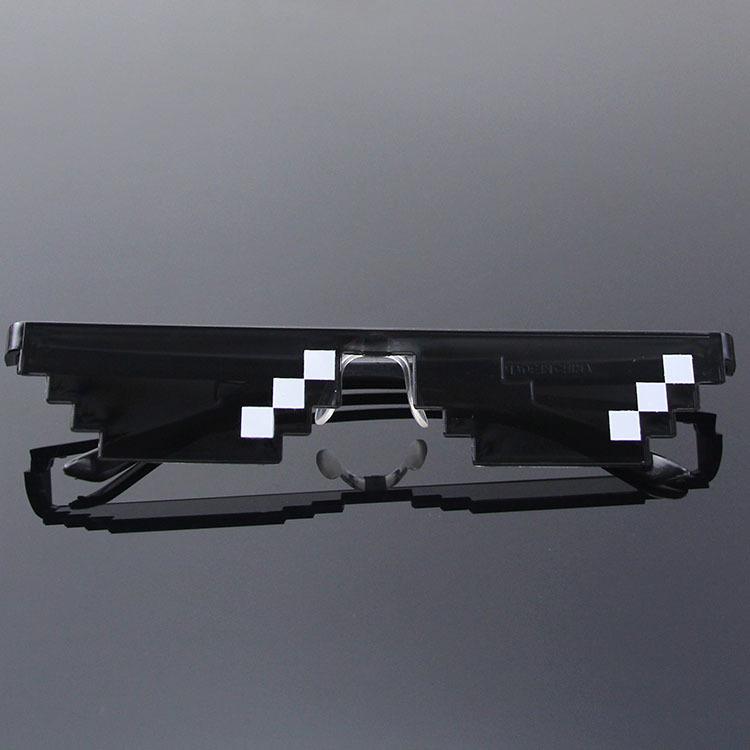 Square Glasses, Two-Dimensional Acting Artifact Sunglasses, Coded Rectangular Pixel Glasses Douyin Kuaishou