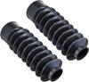 Kijima Motorcycle Parts Front Fork Boots, Upper 41mm Diameter / Lower 68mm Diameter, Softail ('84-'14), Black, HD-03212