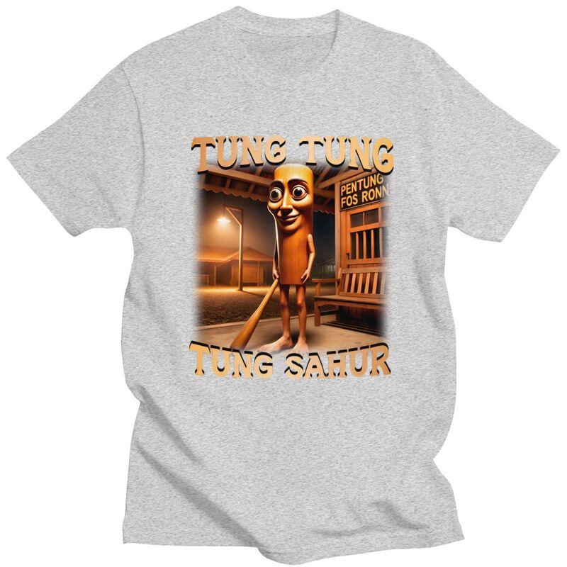 Tung Tung Tung Sahur Italian Brainrot Meme T Shirt for Men Tshirt Casual Sumer Short Sleeve Tee Shirt Loose Fit Clothing Gift