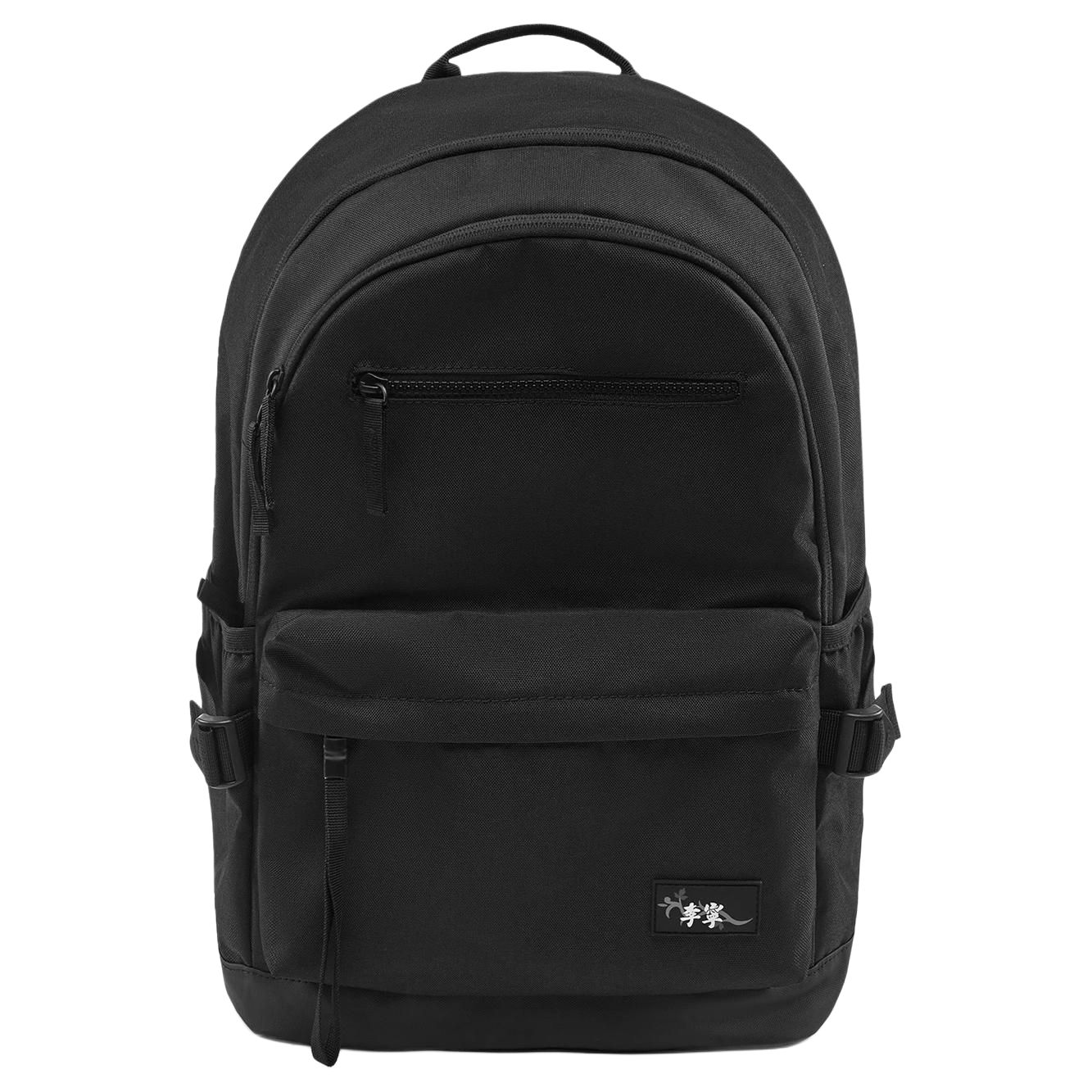 Li-Ning Fashion Pattern Printed Large Capacity Polyester Backpack Unisex Backpack Black ABSU099-1 Black