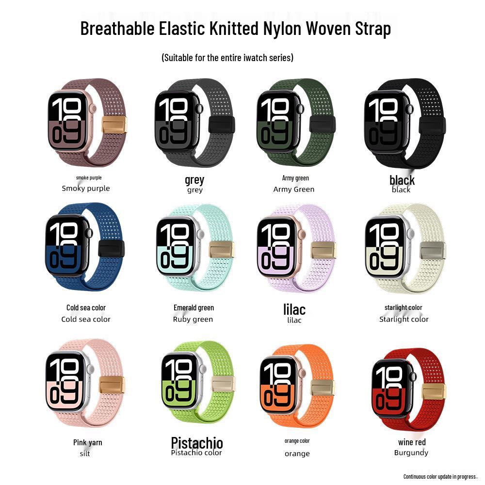 Elastic Magnetic Nylon Band for Apple Watch Series 7/8/9/S10