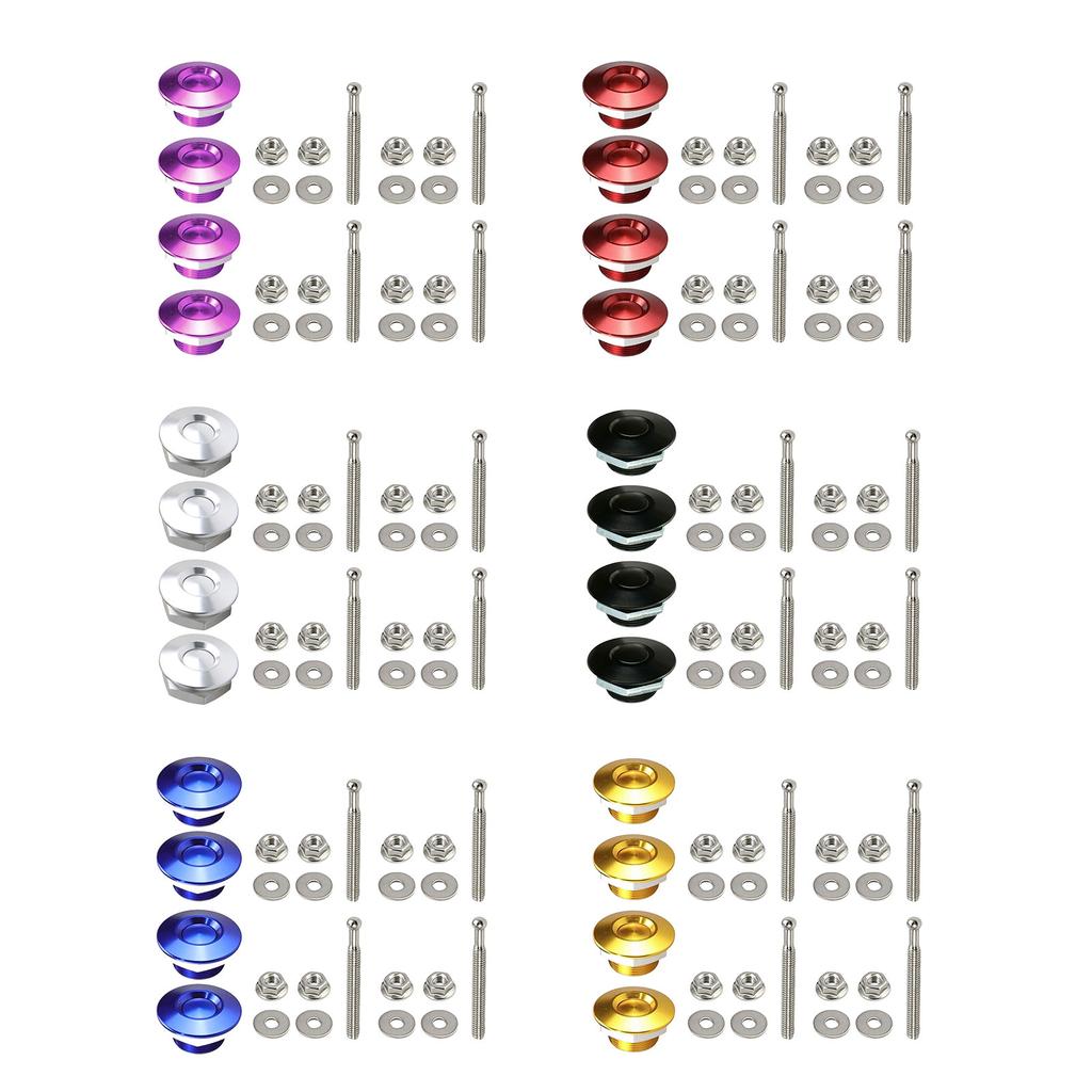 Vehicle Hood Pins Lock Clip Aluminum Car Bumper Hood Pin Quick Hood Pins Lock Quick Release Fasteners Lock