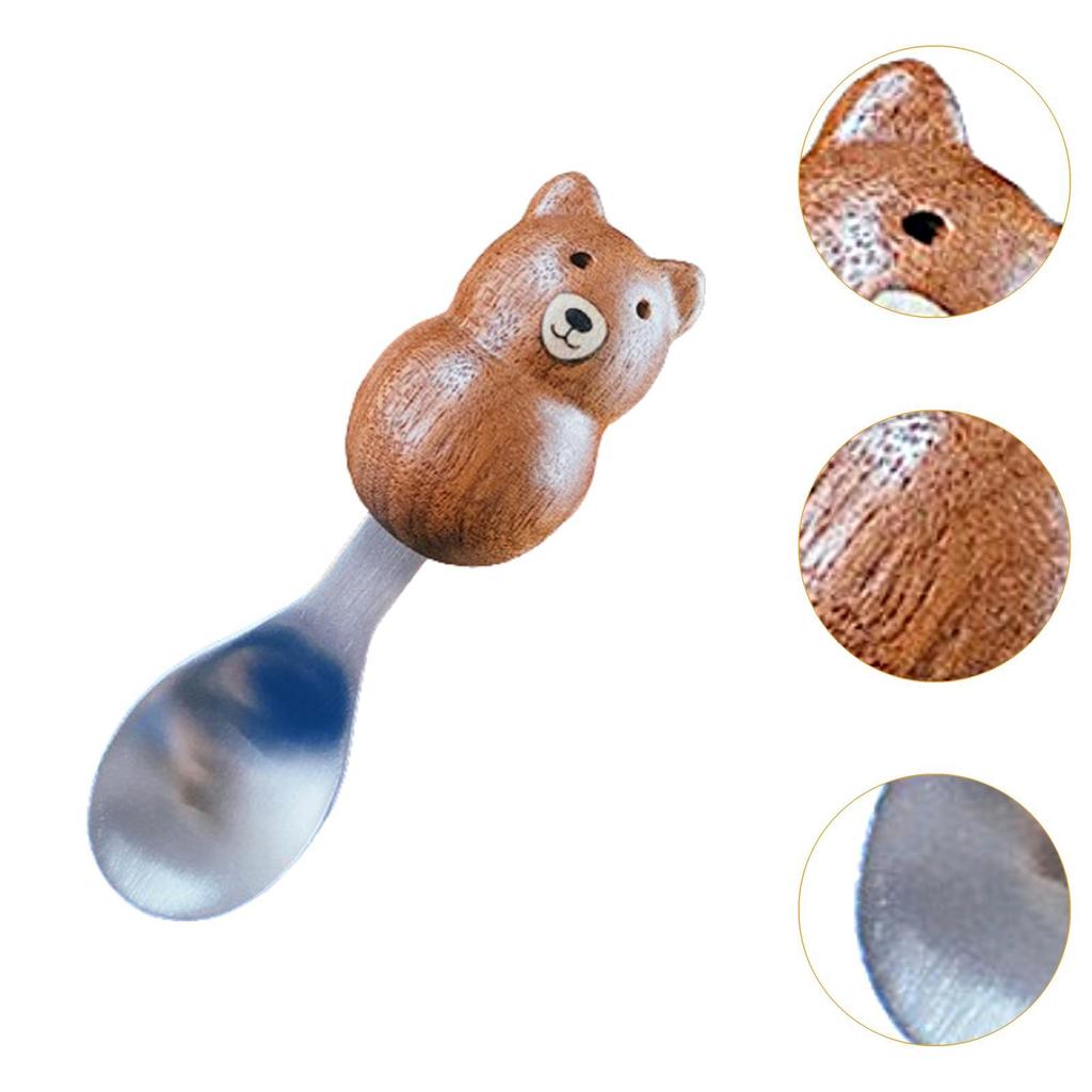 Bear Spoon Utensils Mixing Stirring Spoon Tea Spoon Stainless Steel Dessert Spoon for Daily Use Restaurant Holiday Gift Party