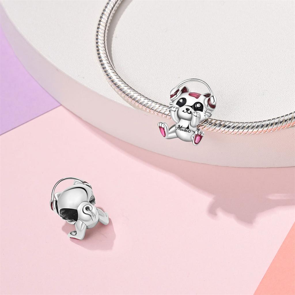 Headphone Cats Charms Copper Original Beads Fit Originalcharms Bracelet Beads Jewelry Gifts For Women