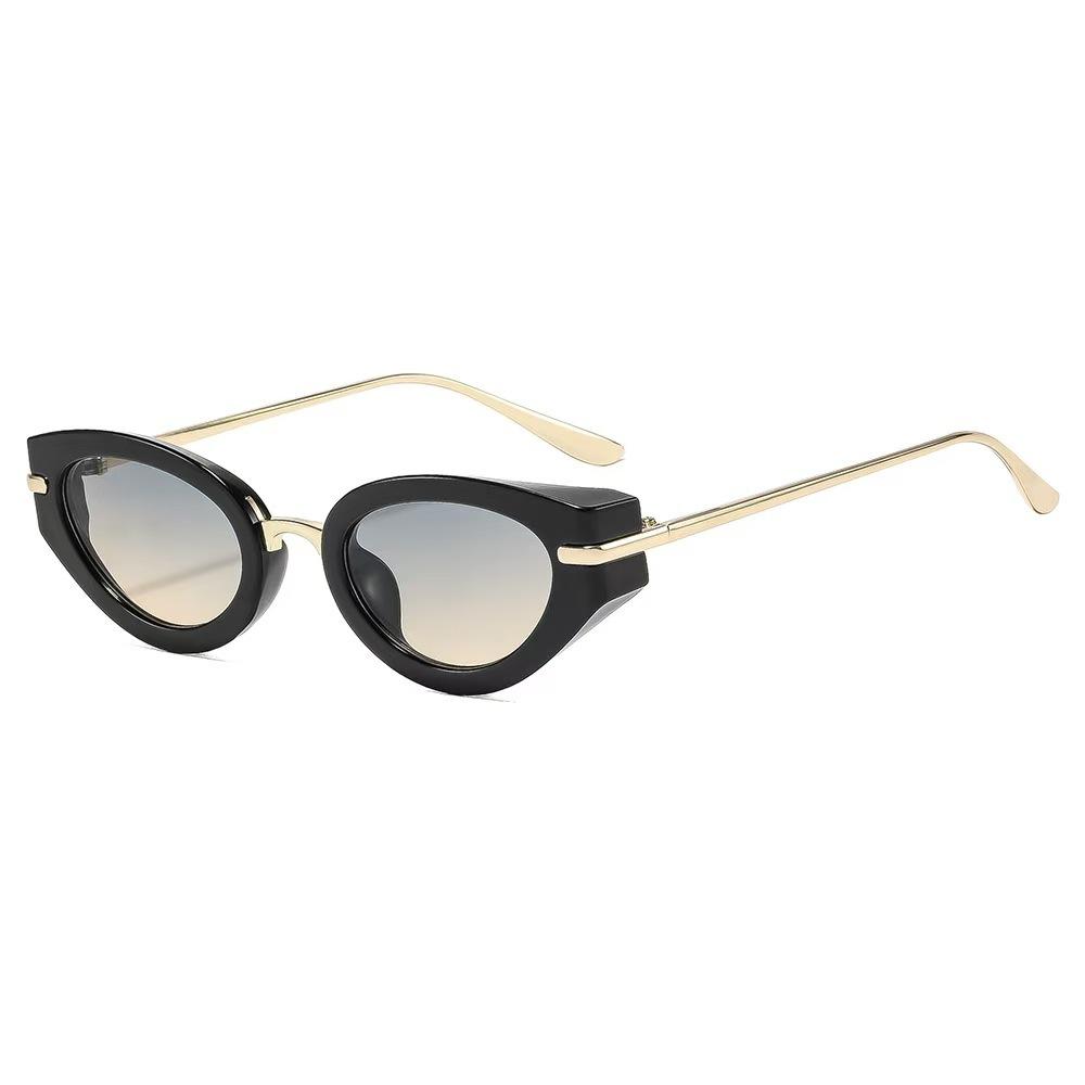 New European and American fashion personalized oval women's fashionable small frame sunglasses trendy outdoor sunscreen versatile sunglasses