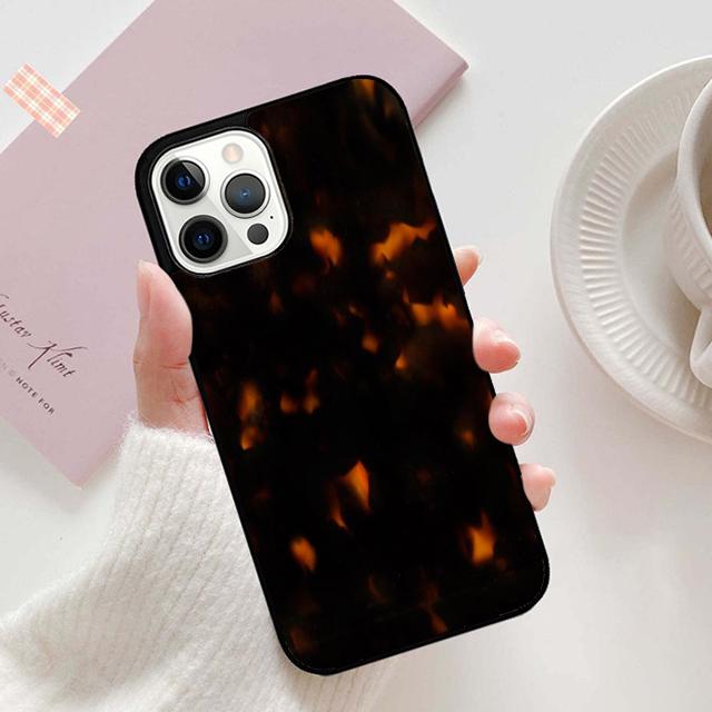 Autumu Tortoise Shell Marble Pattern Phone Case Cover for iPhone 17 Air 16 16e 15 12 11 13 14 Pro Max Plus Coque