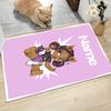 Custom Name Unicorn Pink Flowers Carpet Rug Customizable Soft Washable Anti-Slip Home Living Room Sofa Mats Personalized Rug. 0909122