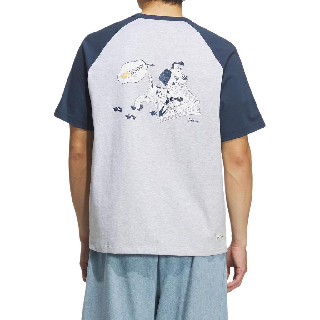 adidas T-shirt Raglan a Macchie Originals X Disney Collaboration Collo Tondo Largo Manica Corta Sportiva Top Unisex KG6685