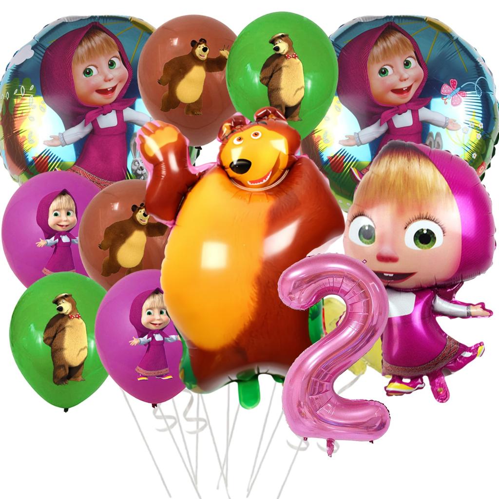 Mädchen und Bär Geburtstagsdekorationen Einweggeschirr Tischdecke Becher Teller Serviette Ballons Babyparty Kinder Partygeschenke